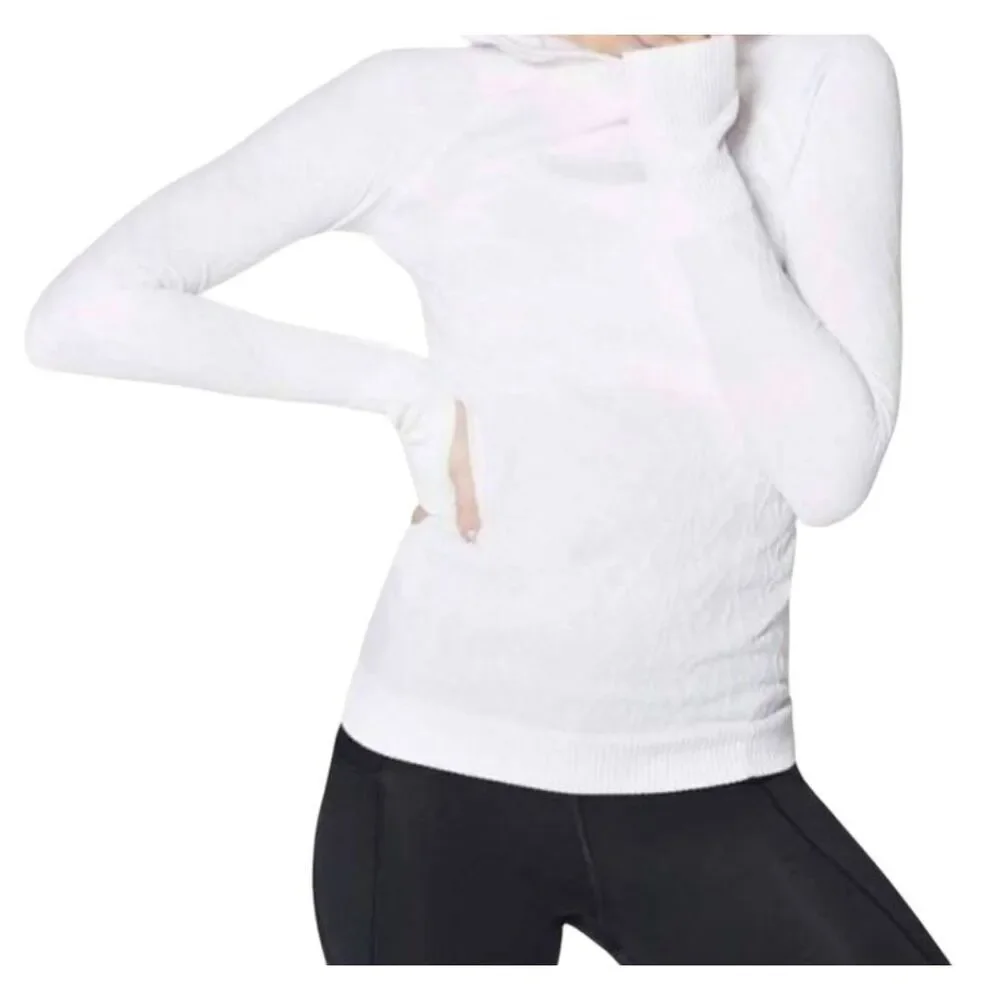 LULULEMON ATHLETICA Rest Less Hoodie In White/White Size 4